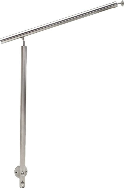 Dieda Eingangsgeländer-Set aus Edelstahl in Silber, Rund, Montage seitlich, Durchmesser: 4 cm, Länge: 100 cm - Bild 1
