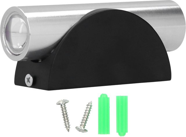 GoolRC LED Wandleuchte mit Doppelkopf für Innenbereiche, warmweißes Licht, Aluminium - Bild 1