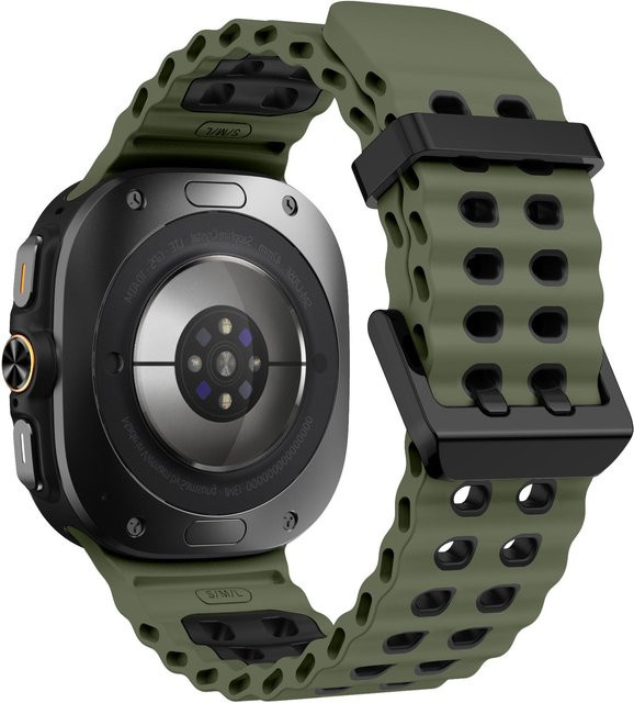 Samsung Galaxy Watch Ultra Uhrenarmband, Silikon, zweifarbig, gray, Unisex - Bild 1