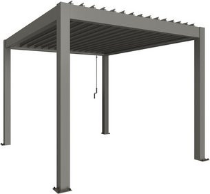 Biohort Pergola mit Lamellendach aus Stahl in Quarzgrau-Metallic, B/H/T: 312 x 255 x 367,5 cm - Bild 1