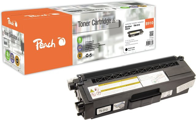 Peach B910 BK Toner Schwarz für Brother TN-910BK, kompatibel mit Brother MFCL 9570 CDW, HLL 9310 CDW, HLL 9310 CDWT und HLL 9310 (wiederaufbereitet) - Bild 1