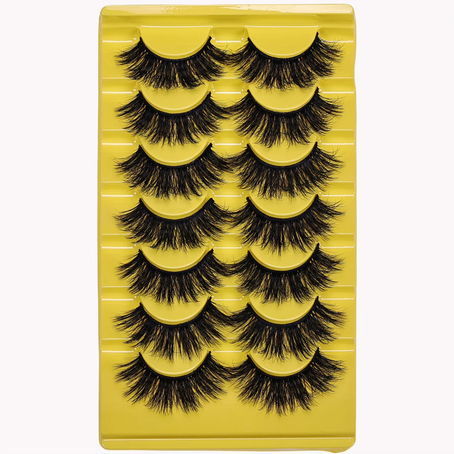JIEFUXIN Künstliche Wimpern, 7 Paar, Black, Unisex - Bild 5