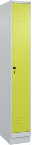 C+P Spind Classic PLUS Garderobenschrank mit Sockel, 1 Abteil, Sicherheits-Drehriegel und 3 Garderobenhaken, H x B x T: 195 x 30 x 50 cm - Bild 1