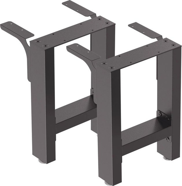 Wiltec Bankkufen Set aus Stahl in Schwarz Matt, B/H: 40 x 43 cm - Bild 1