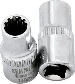 Kraftwerk 1/4'' Combi-Stecknuss 6mm in Silber - Bild 1