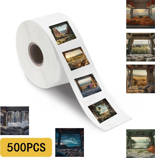 PickJoy 500er Set Camping Landschaft Aufkleber in Bunt für Scrapbooking und Notebooks - Bild 1