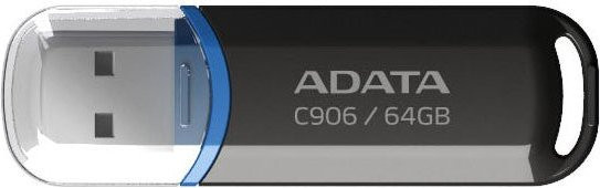 ADATA C906 USB-A Flash Drive mit 64 GB in Schwarz - Bild 1