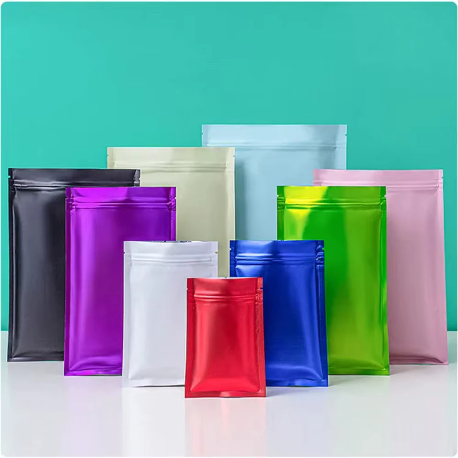 100 Stück wiederverschließbare Aluminiumfolien-Aufbewahrungsbeutel mit Reißverschluss in Grün und Multicolour für Kaffee, Gewürze und Snacks - Bild 4