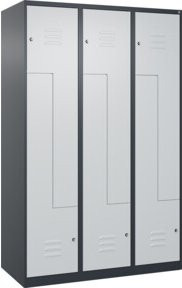 C+P Z-Spind Classic PLUS Spind mit 6 Fächern, Anthrazit und Grau, B/T/H: 120 x 50 x 185 cm - Bild 1