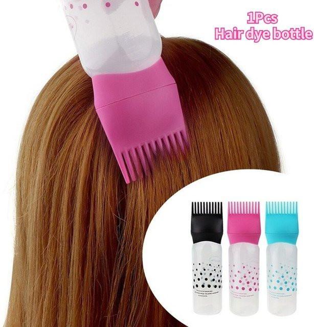 Haar Farbstoff Applikator Pinsel Flasche mit Kamm, Unisex - Bild 1