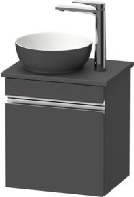 Duravit Sivida Wandhängender Konsolen-Waschtischunterschrank mit Tür in Grau, B: 40 cm, T: 44 cm, H: 32,5 cm - Bild 1
