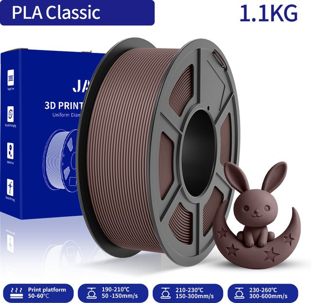 JAYO 3D PLA Classic Filament Matt Hochgeschwindigkeit 1,75 mm, 1,1 kg pro Rolle für FDM-Drucker - Bild 1