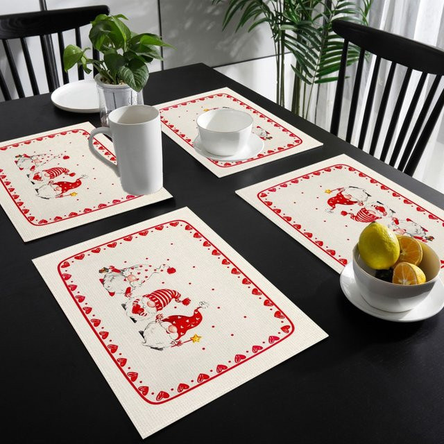 VIKAMA Tischset mit Cartoon-Weihnachtsmann, rutschfest und waschbar, Mehrfarbig, B: 40,0 cm, T: 30,0 cm - Bild 1