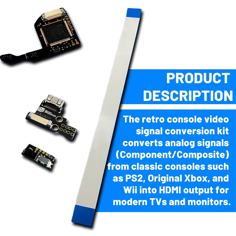 AVE HDMI-Videosignal-Konvertierungsset Retro-Konsole auf HDTV-Adapter für PS2, Xbox und Wii - Bild 3