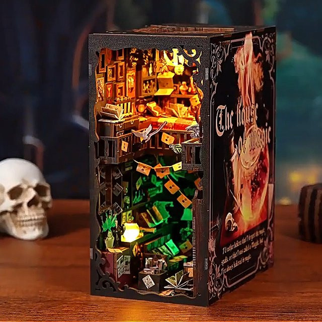 zuuton DIY Buch Nook Kit, 3D Puzzle, Holz, Fantasy, Bunt / Mehrfarbig - Bild 1