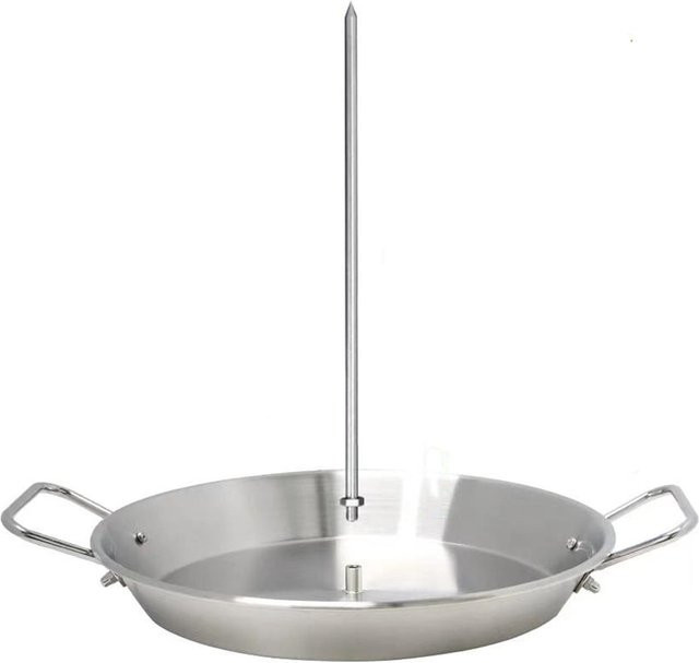 Fishine Vertikaler Edelstahl-Schraubspieß für brasilianisches Barbecue in Silber mit 3 abnehmbaren Schraubstiften - Bild 1