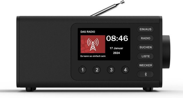 Hama Digitalradio DR1001BT Radiowecker mit FM/DAB/DAB+/Bluetooth in Schwarz - Bild 1