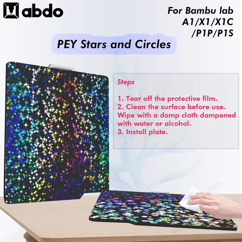 Bambu Lab Federstahlblech Bauplatte für P2S, P1S, X1, X1C und A1, Maße: 257 x 257 mm - Bild 2
