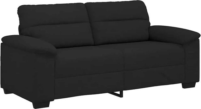 vidaXL 2-Sitzer-Sofa Schwarz Modern mit Stoffbezug und Schaumstoffpolsterung - Bild 1