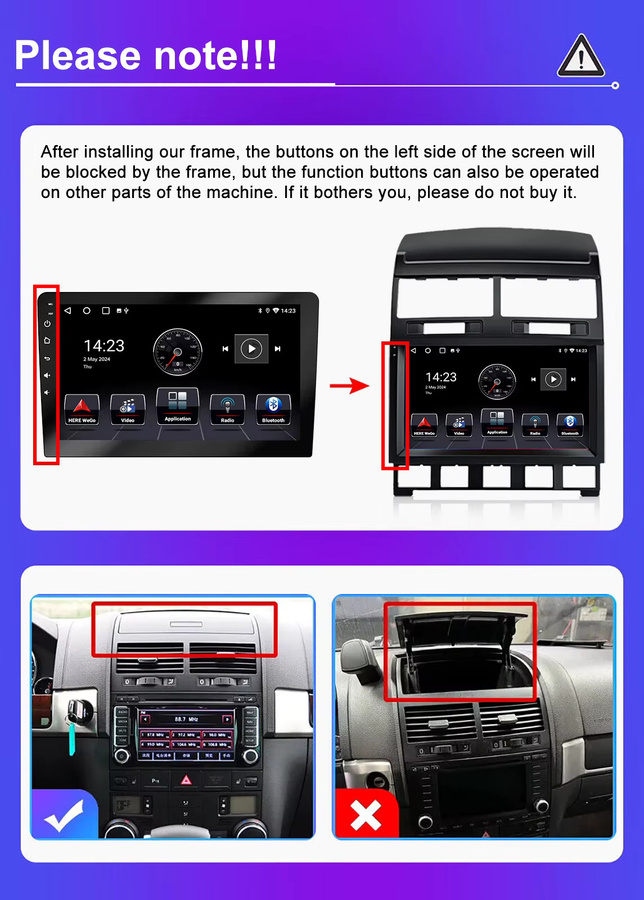 ESSGOO Android 15 Autoradio mit 9 Zoll IPS Touchscreen für VW Touareg 7L 2003-2010 in Schwarz mit Wireless Apple CarPlay, Android Auto, GPS, WLAN und Bluetooth - Bild 3