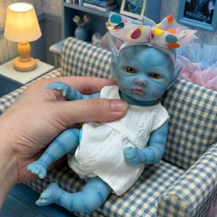 OtardDolls Avatar Silikon-Baby-Puppe, 8-Zoll, Unisex, blau - Bild 3
