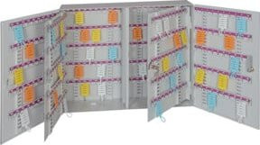 Eichner Zweitüriger Schlüsselschrank aus Metall in Grau, B/H/T: 52 x 60 x 13 cm - Bild 1