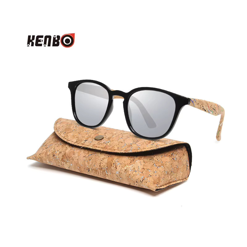 Kenbo Sonnenbrille, Quadrat, Holz, Vollrand, Schwarz, Unisex, polarisiert - Bild 1