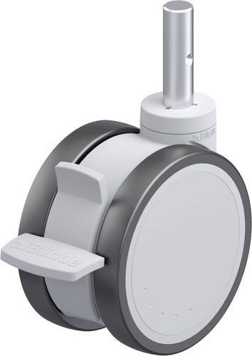 Blickle Kunststoff-Doppelrolle LKDGH-PATH 125K-FI-ZA51 in Grau mit 125 mm Durchmesser und 125 kg Tragfähigkeit - Bild 1