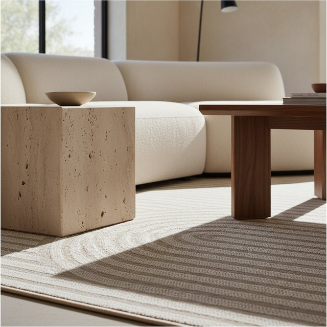 Outdoor Teppich VENTOUX von Kadima Design in Beige im Boho-Stil, B: 240 cm, T: 340 cm - Bild 1