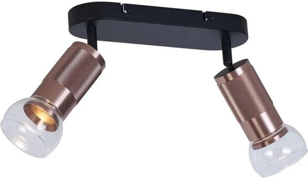 QAZQA Veerle Deckenstrahler Dunkelbronze, 2-flammig, abgerundetes Design, verstellbar
