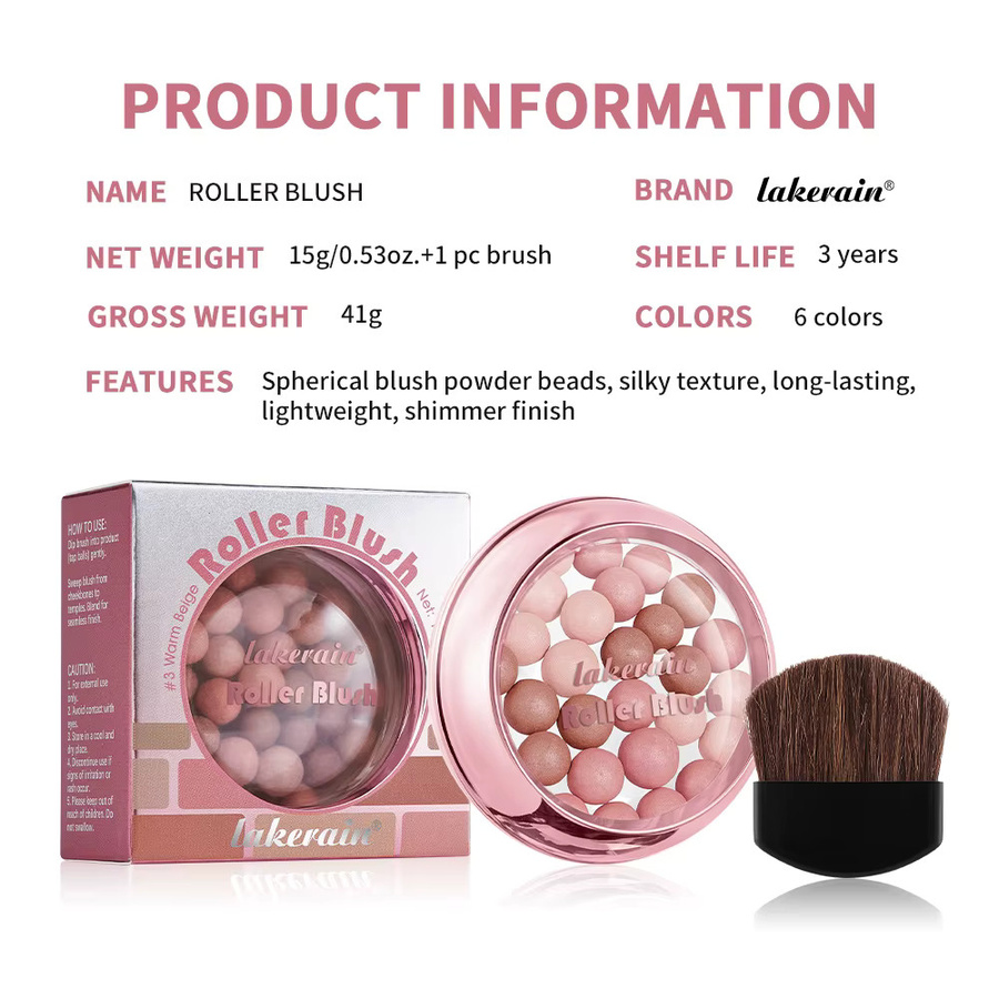 Lakerain Pink Pearl Blush, Rouge, Pink, schimmernd, Damen - Bild 4