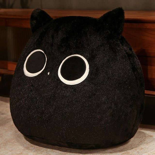 Yiran Health & Beauty Katzen-Schlüsselanhänger, Plüschtier, Weiß, Schwarz, 10cm - Bild 1