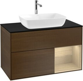V&B Waschtischunterschrank Finion 100 in Eiche, Breite: 100 cm, Tiefe: 50,1 cm, Höhe: 50,1 cm - Bild 1