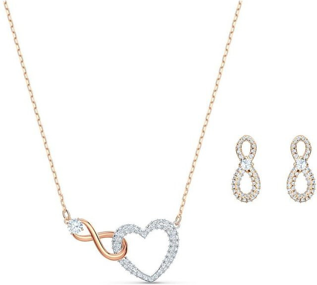 Swarovski Schmuck-Set Halskette und Ohrring, Roségold, Kristall, Damen - Bild 1
