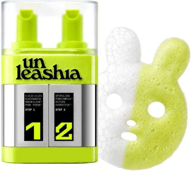 Unleashia Zwei-Schritte-Null-Poren-Übernacht-Blasenmaske, Schaum, Gesicht, Unisex - Bild 1