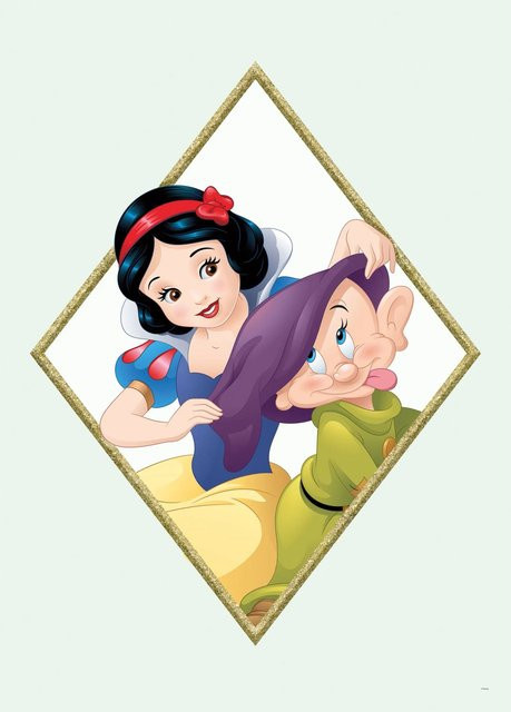 Komar Wandbild Snow White & Dopey Kinderwelten, bunt, B/H: 50 x 70 cm - Bild 1