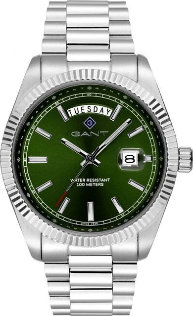 Gant Herrenuhr, Quarz, Edelstahl, Grün, 41 mm, 10 ATM - Bild 1