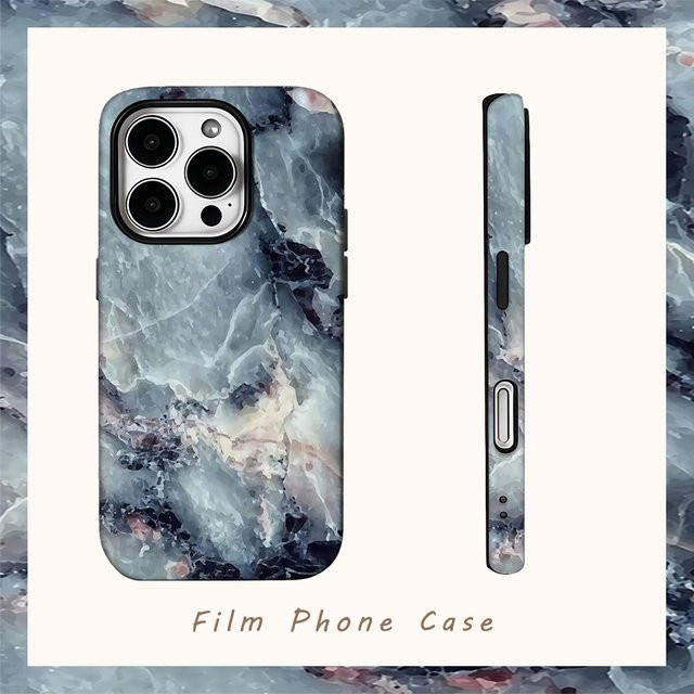 Potdemiel Tiefsee Handyhülle für iPhone in Blau mit doppelschichtiger Rückseite - Bild 1