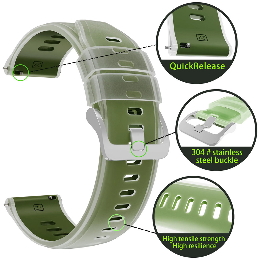 Uhrenarmband Silikon, 22 mm, Unisex - Bild 4