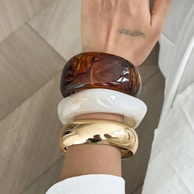 IngeSight.Z Armreifen, Gold, Punk, Unisex - Bild 1