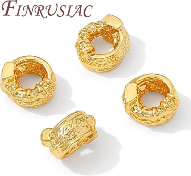 FINRUSIAC Abstandsperlen, 18K vergoldet, Gold, 8mm*5mm - Bild 1