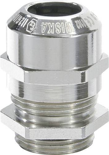 Wiska Kabelverschraubung mit Zugentlastung und Dichtung, 1'' NPT, Messing vernickelt, Farbe: Silber, 25 Stück - Bild 1