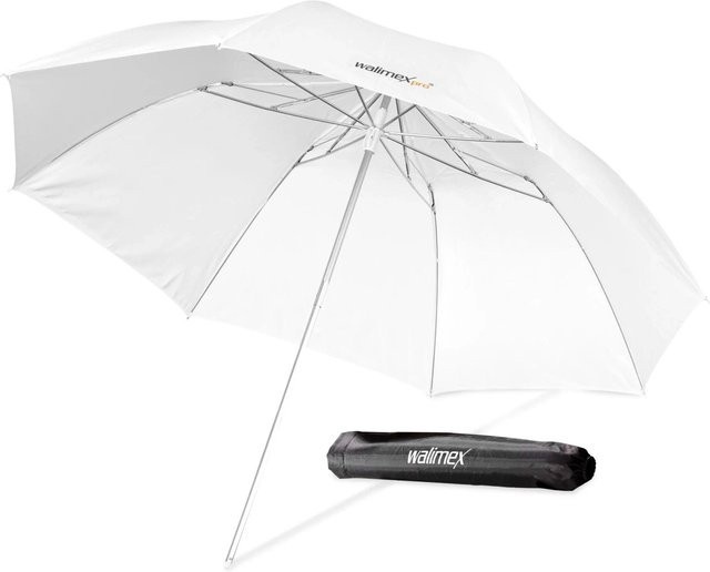 Walimex Pro Durchlichtschirm in Weiß, faltbarer Lichtformer für das Studio mit 91 cm Durchmesser - Bild 1