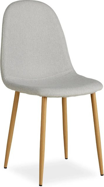 Homestyle4u Esszimmerstuhl 2219 in Grau mit Polsterung aus Polyester und Metallgestell - Bild 1