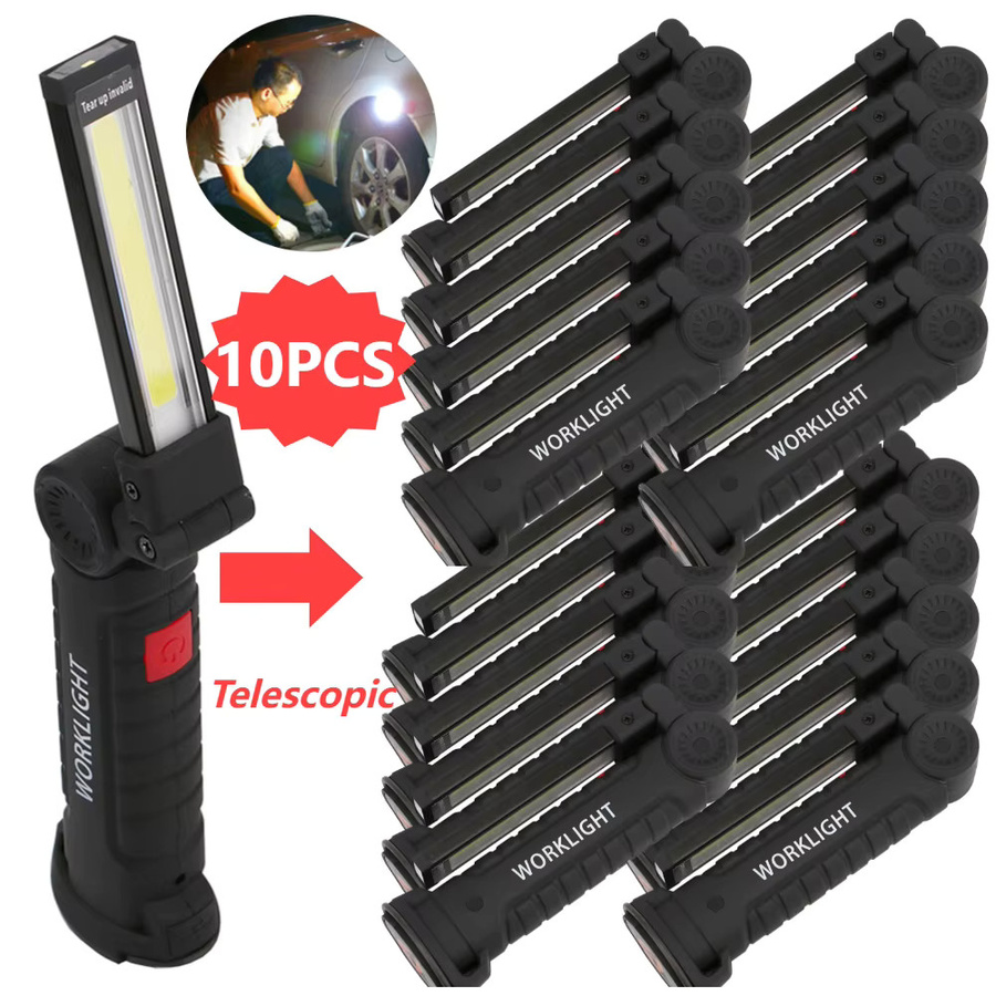 ANENG USB aufladbare COB LED Taschenlampe mit klappbarem Design in Schwarz - Bild 2
