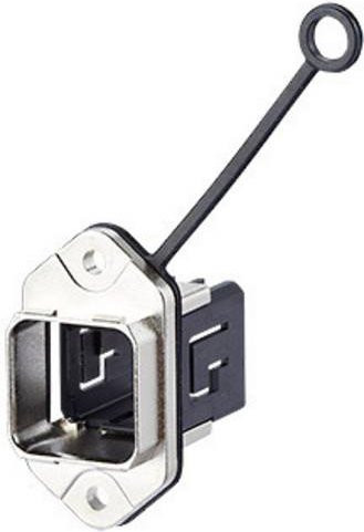 Metz Connect E-DAT Industry IP67 V14 Flanschgehäuse für Ethernet/LAN in Silber - Bild 1