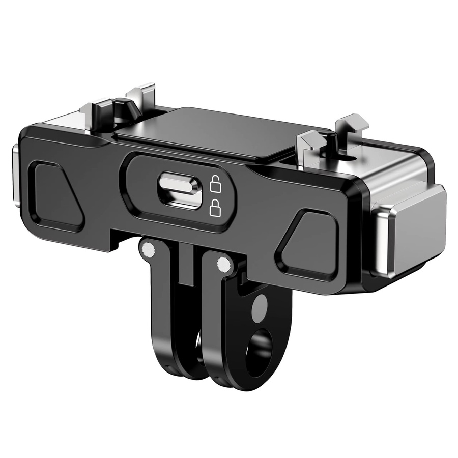 Magnetische Kamera-Schnellwechselhalterung für Insta360 X5 X4 Ace Pro 2 in Schwarz als Metall-Verbindungsplatte und Stativhalterung Adapter Zubehör - Bild 5