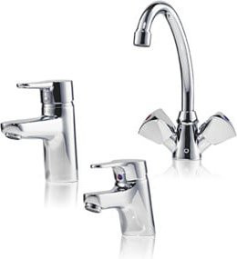Clage Zweigriffarmatur SNT in Chrom für kochendes Wasser mit Niederdruckgerät und 15 cm Auslauf - Bild 1