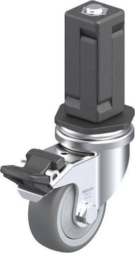 Blickle LRA-TPA 50KF-FI-EV04 Lenkrolle mit Feststeller in Grau und Silber, Rad-Durchmesser: 50 mm, Tragfähigkeit: 50 kg - Bild 1