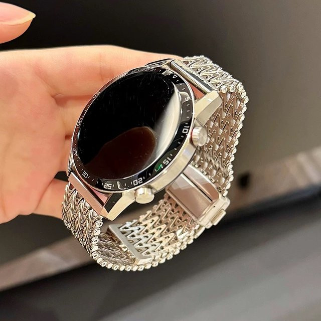 Uhrenarmband Edelstahl, Milanaise, Silber, 22 mm, Unisex - Bild 1